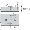 Prowadnik Blum 194E6100 modul wys.0mm, expando (z kołeczkami)